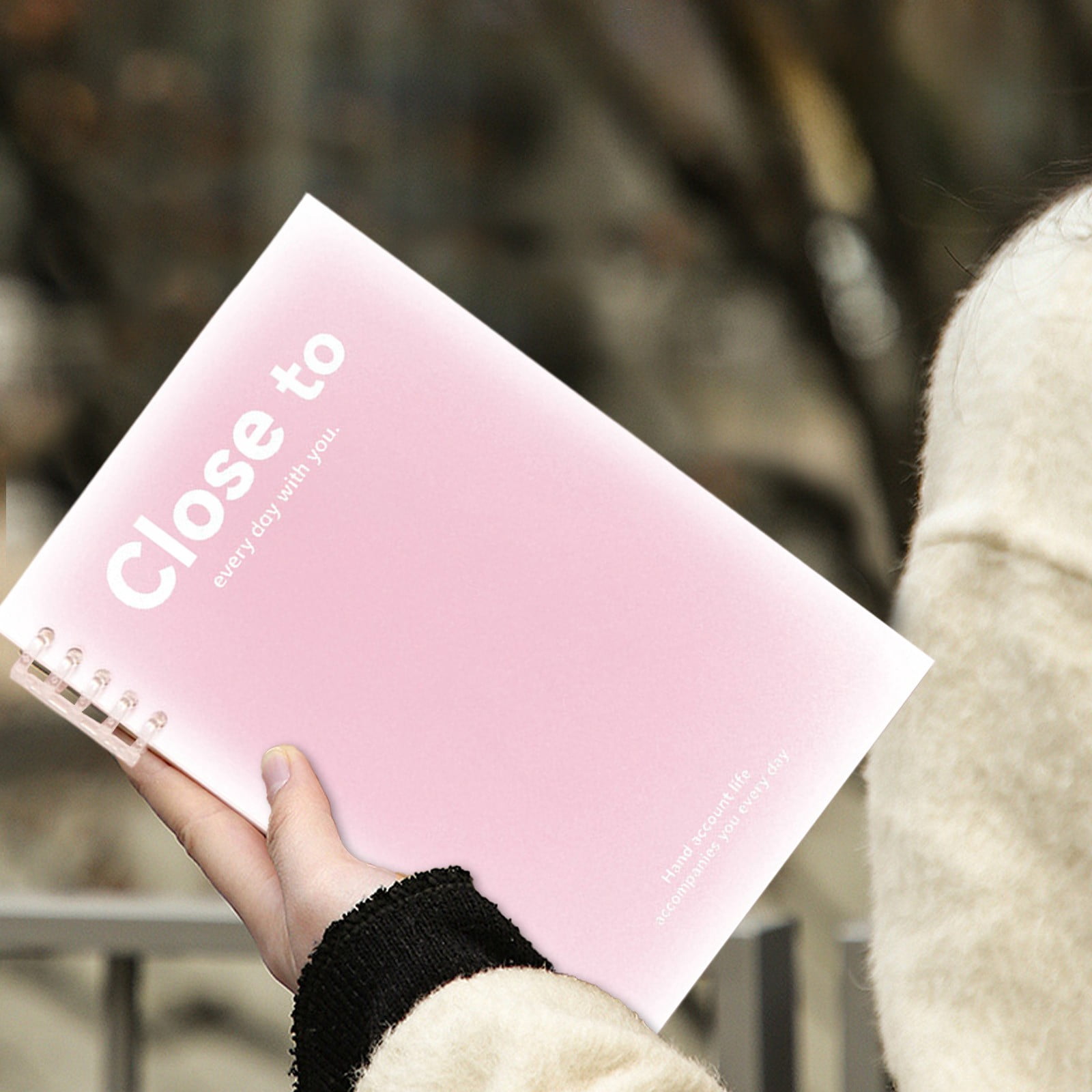 HBBKVI Notebook, B5 Horizontal Thickened Coil Notebook Excerpt Colorful Plastic Cover Notebook Quality Writing Paper No Additive