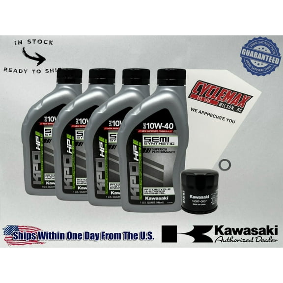 Cyclemax Semi Synthetic Oil Change Kit fits 2024 Kawasaki RIDGE
