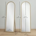 thumbnail image 3 of HOMCOM 64" x 21" Full Length Mirror, Arched Full Body Mirror, Beige, 3 of 10