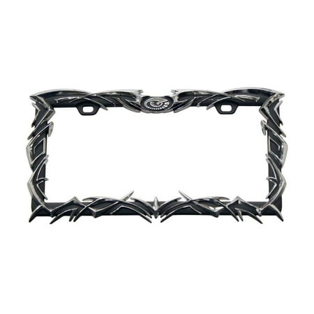 Paint Tribal Flames - Tribal Flame License Plate Frame w/ Black Finish