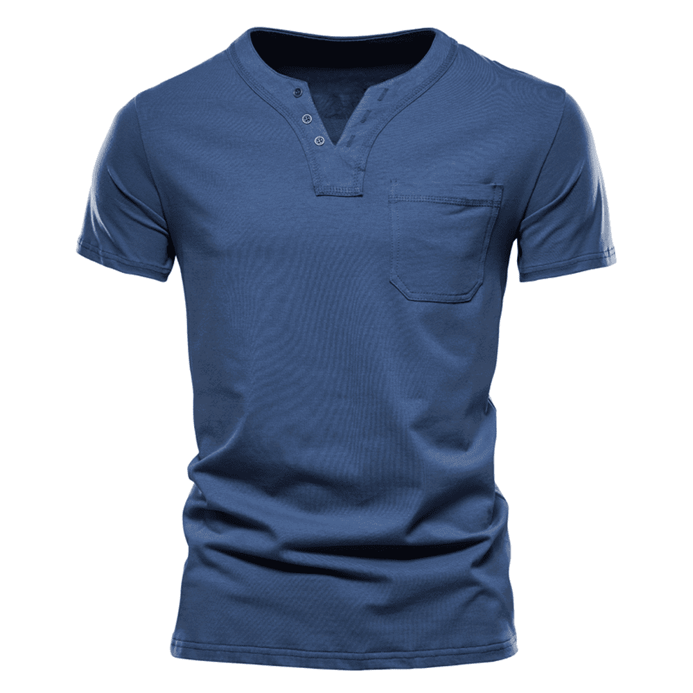 AIOPESON Summer Short Sleeve casual New Design V-Neck Cotton T-Shirt ...