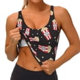 thumbnail image 3 of Uemuo Popcorn Pattern Women's Sports Bra - High Impact Support, Breathable, and Comfortable Athletic Bra for Running, Yoga, and Workouts, 3 of 9