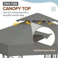 thumbnail image 6 of EAGLE PEAK 8 ft. x 8 ft. Outdoor Patio Gazebo with Double Roof,Gray, 6 of 8