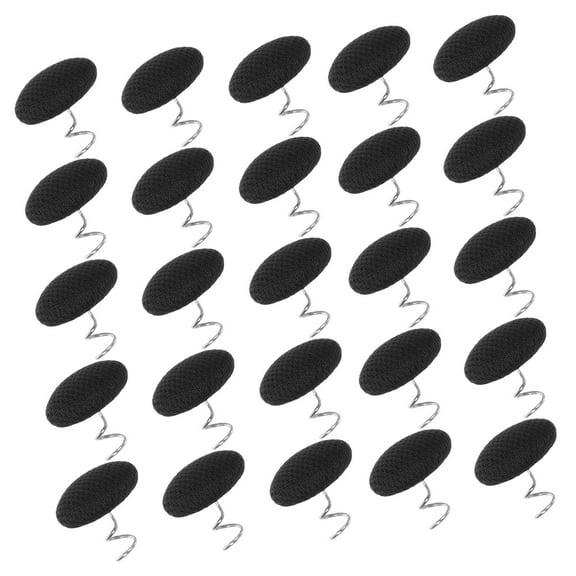 SEWCHICS 30Pcs Black Twist Pins for Upholstery Stainless Steel Furniture Tack Nails