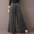 thumbnail image 2 of YYDGH Women's Wide Leg Pleated Palazzo Pants Casual Solid Color High Waist Trousers with Pockets Dark Gray XXL, 2 of 8