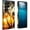 Beach Coconut Tree, variant on for Samsung Galaxy S25 Case 2025 Dual Layer Cover Hard PC + Soft TPU Black Shockproof Protective Phone Case for Samsung Galaxy S25 6.2 inch - Purple Rose and Blue Butterfly