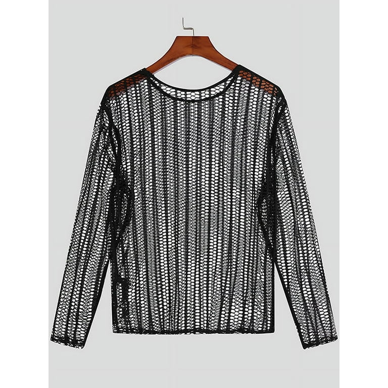 トップス MESH PANEL LONG SLEEVE TEE 61QDVc5VeWL._SY350_QL65_.jpg