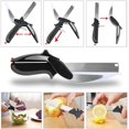 thumbnail image 3 of Cortador de alimentos para cortar verduras, además de sacapuntas, tijeras 2 en 1, tabla de cortar, cortador de verduras, utensilios de cocina, tijeras para ensalada, ideas de regalo ER, 3 of 4
