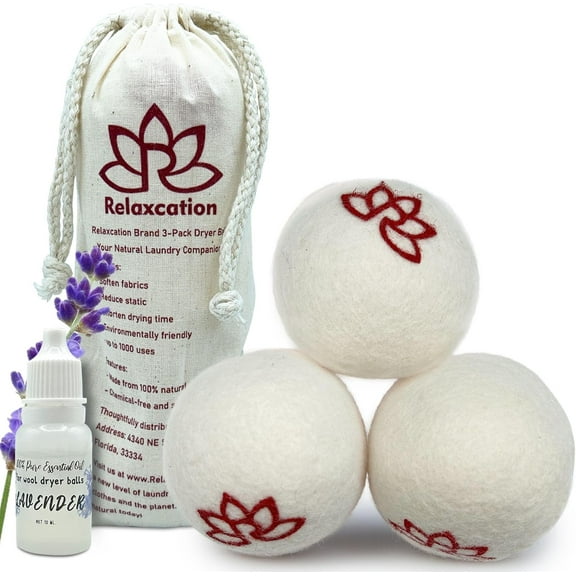 Lavender Wool Dryer Balls 3-pack