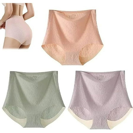 Alitao Underwear Women Pack Seamless Underwear Plus Size Underwear Definiteg Fresh High Waist Hip Lifting Panties Shapewear Control Panties Cotton Underwear Womens Underwear Purple 2XL