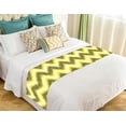 thumbnail image 1 of EREHome Multicolor brushed zigzag line texture spring summer Bed Runner Bed Scarf Bed Decor 20x95 inch, 1 of 1