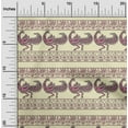thumbnail image 1 of oneOone Polyester Lycra Fabric Floral & Peacock Block Print Sewing Fabric BTY 56 Inch Wide, 1 of 4