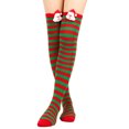 thumbnail image 3 of XIYNBAOK 2 Pairs Christmas Knee High Santa Gnome Socks for Women Elf Reindeer Socks Xmas Stocking Winter Warm Thick Tall Long Boot Stockings Leg Warmers Novelty Funny Socks, 3 of 5