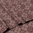 thumbnail image 7 of Microfiber Bed Sheet Set Lightweight Set - Flat Sheet Fitted Sheet Pillowcases - Extra Soft Shrinkage & Fade Resistant with Deep Pockets up tp 16” Mattress (Queen, Paisley Brown), 7 of 7