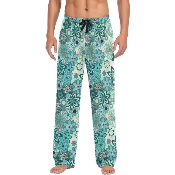 GZHJMY Medallion Men's Pajama Pants, Soft and Comfortable Lounge Sleep Bottoms with Pockets, Men's Sleepwear with Custom Print, XX-Large