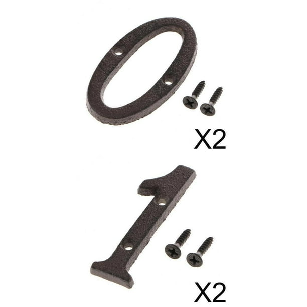 4 piezas de placa de , dirección, número de calle, etiqueta, etiqueta, números, placa de puerta para exterior, oficina, casa, habitación de hotel, , Sunnimix Números de dirección