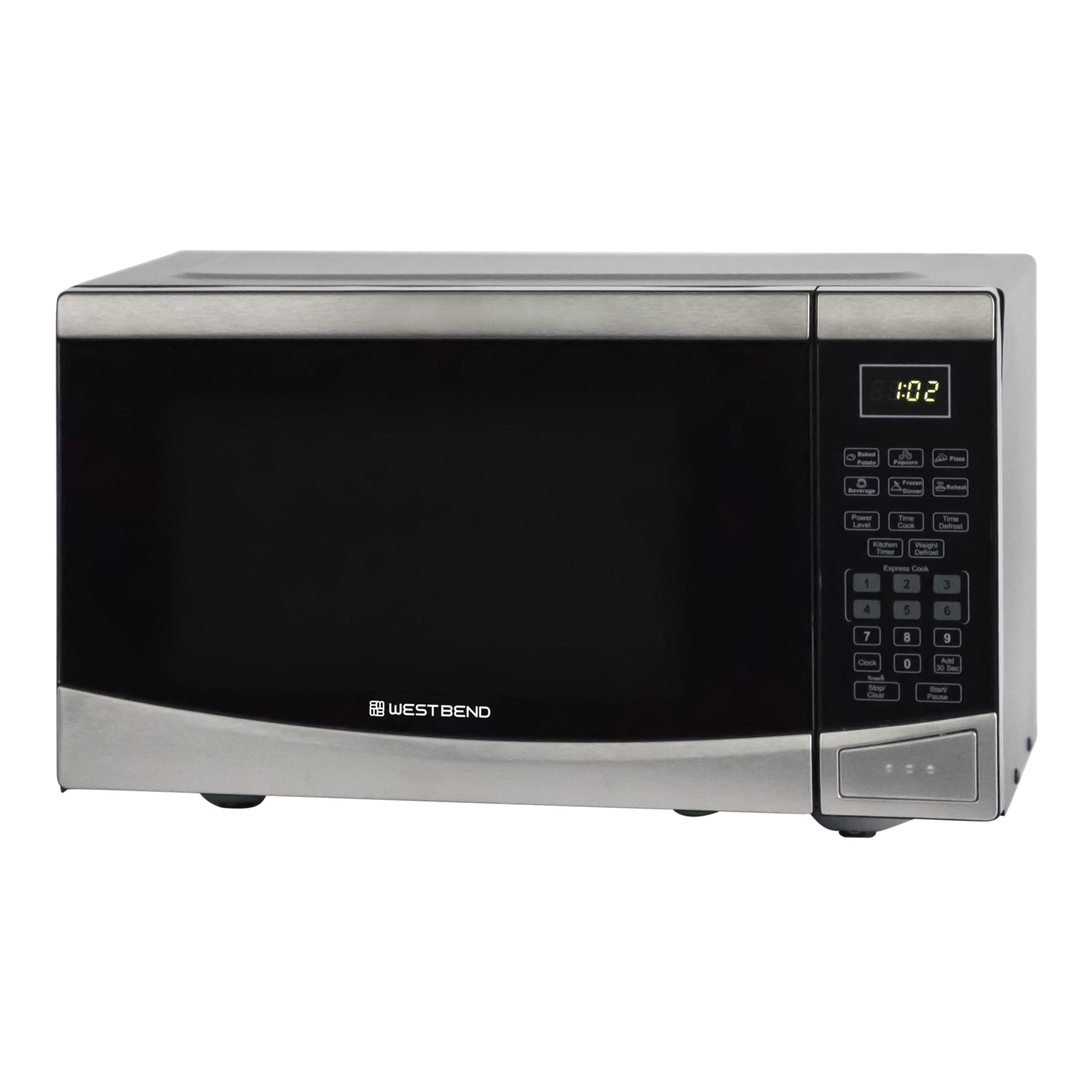 West Bend 0.9 cu. ft. Microwave Oven, in Stainless Steel (WBMW92S)
