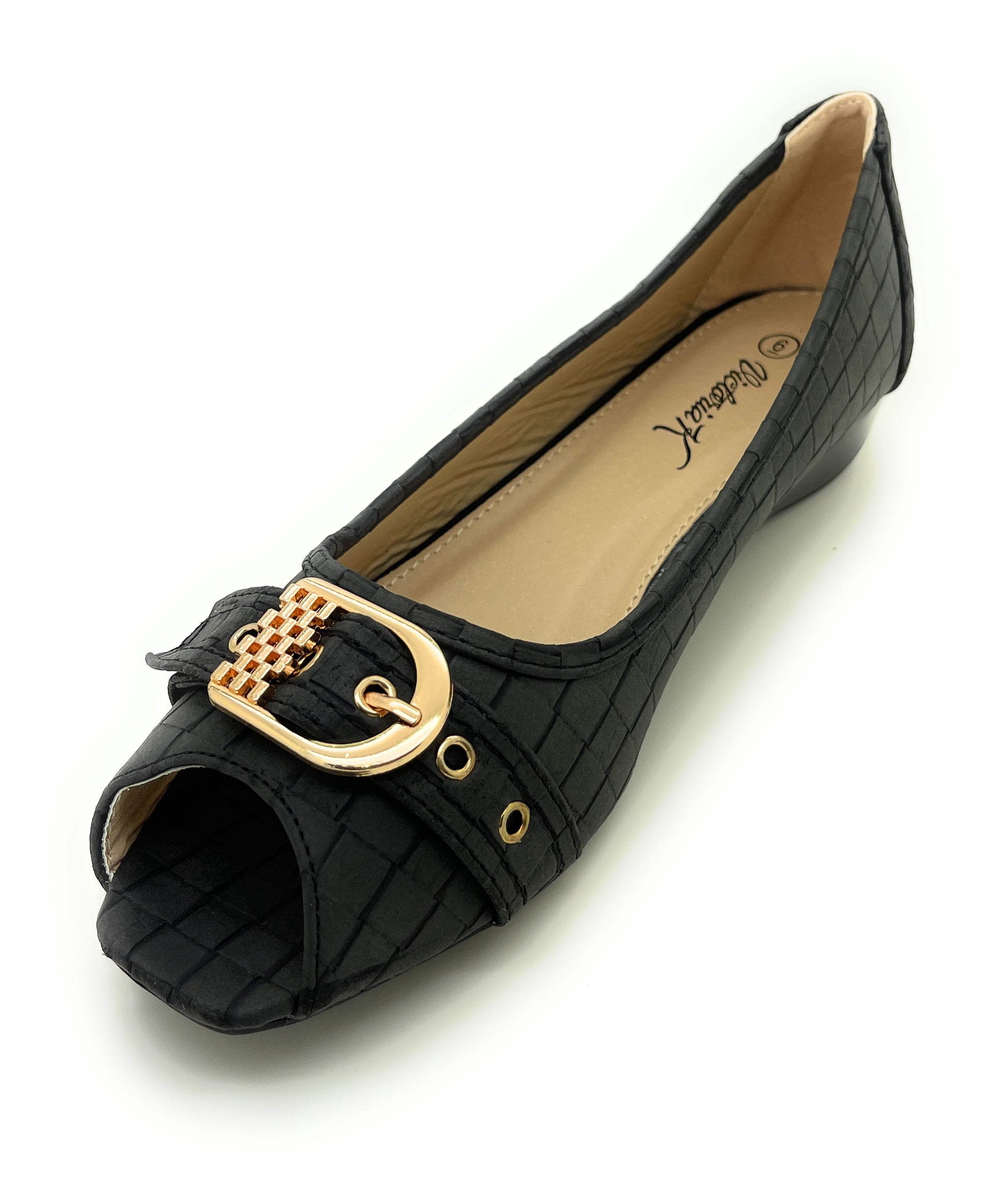 Open Toe Wedge Flat