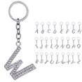 thumbnail image 2 of Key Chain Rhinestone A to Z Design Pendant Keychain Key Ring for Handbag Decor, 2 of 8