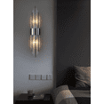 thumbnail image 5 of 2-Light Modern Wall Sconce Titanium Black Metal with Clear Class Crystal Vanity, 5 of 6