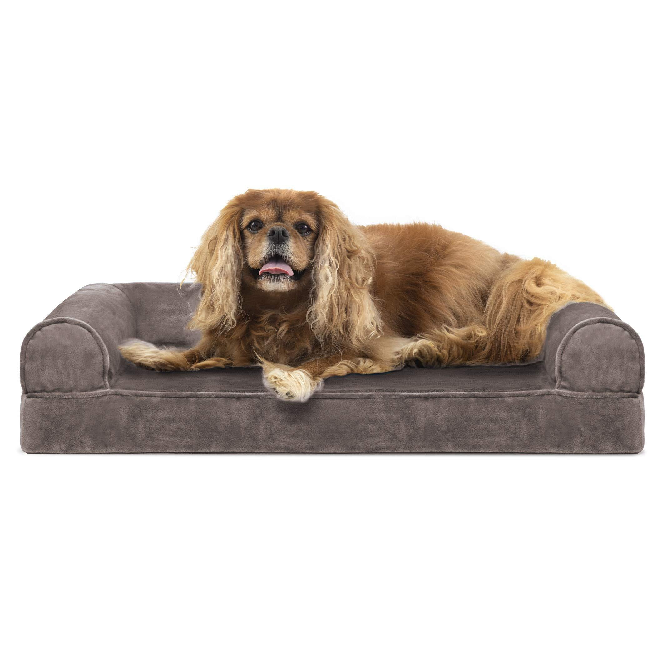 Orthopedic Sofa-Style Traditional Living Room Couch Pet Bed w/ Removable Cover for Dogs & Cats Furhaven Pet Dog Bed Available in Multiple Colors & Styles 