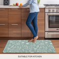 thumbnail image 5 of White Teal Spring Floral Door Mat&nbsp;Indoor Outdoor Entrance, Non Slip Small Rug for Kitchen Bathroom Entryway Rug, Summer Flowers Botanical Washable Doormat Floor Mat 16x24 Inch, 5 of 8