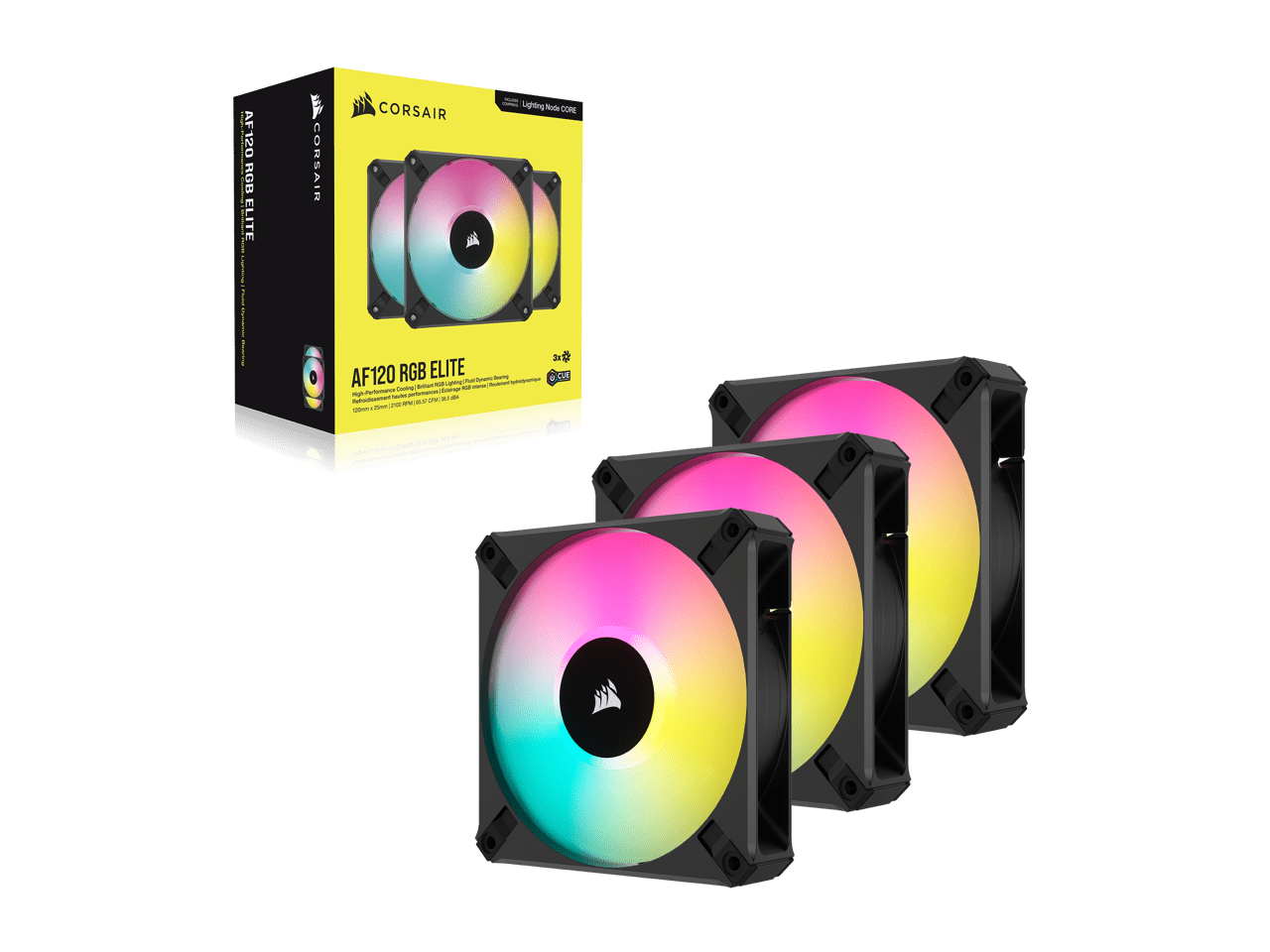 Free Shipping! Corsair iCUE AF120 RGB ELITE 120mm PWM Triple