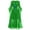 Green, variant on Women Off Shoulder Lace Up Gothic Dress with Lace Butterfly Sleeves and Solid Color Design for Halloween Cosplay Party