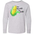 thumbnail image 3 of Inktastic Aw, Shucks, I'm Cute Corn Humor Long Sleeve Youth T-Shirt, 3 of 5