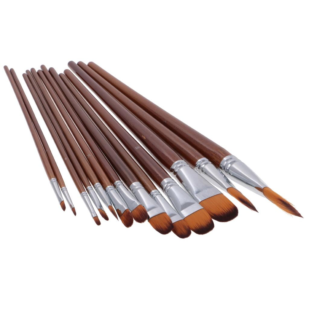 26 Sizes Professional Paint Brush Nylon Hair Angled Paint Brushes Set Art Paintbrush For , Acrylic, Gouache, Oil Painting