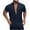 Navy, variant on Antinious Mens Summer Beach Shirt,Workout Tops Men,Mens Short Sleeve Shirts Button up Solid Versatile Pocket Collar Shirt,Navy,XXL