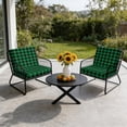 thumbnail image 6 of Outdoor Patio Cushion Covers 4 Pack Green Black Check Plaid Patio Chair Cushion Covers with Ties and Zipper Farmhouse Style Waterproof Outdoor Seat Cushion Covers for Patio Furniture 22"x20", 6 of 9