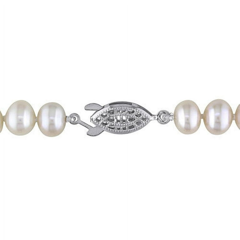 6-7mm AA Quality Freshwater Cultured Pearl Necklace in Liah White for Sale