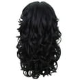 thumbnail image 4 of LUXLUXE Kiara Wavy Layered 18 in Long T Part Lace Front Wig, Heat Resistant Fibers, Black Color, 4 of 5