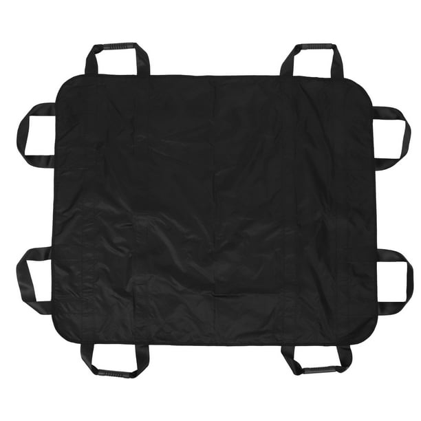 Manta de transferencia impermeable y reutilizable con asas y correa ancha para elevación y posicionamiento del paciente.