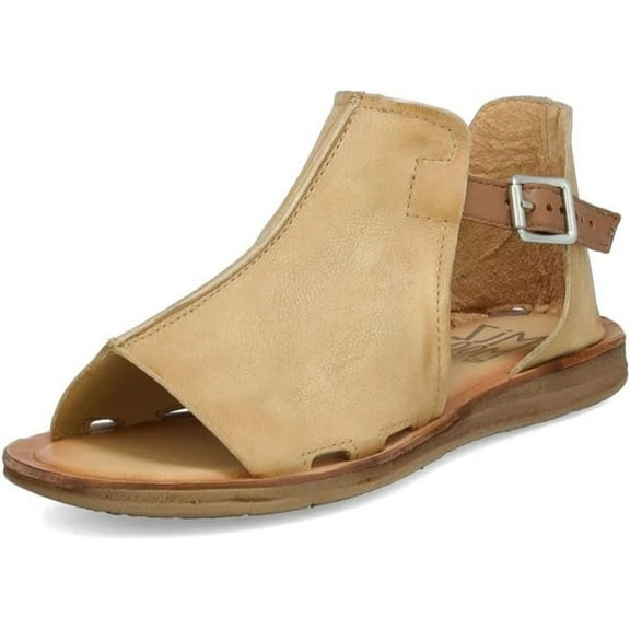 Miz Mooz Found Size Wide (US 6.5-7) Women's Boho Leather Strappy Sandal