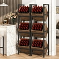 thumbnail image 2 of Wine Rack, Freestanding Floor Wine Storage Stand, 2 of 6