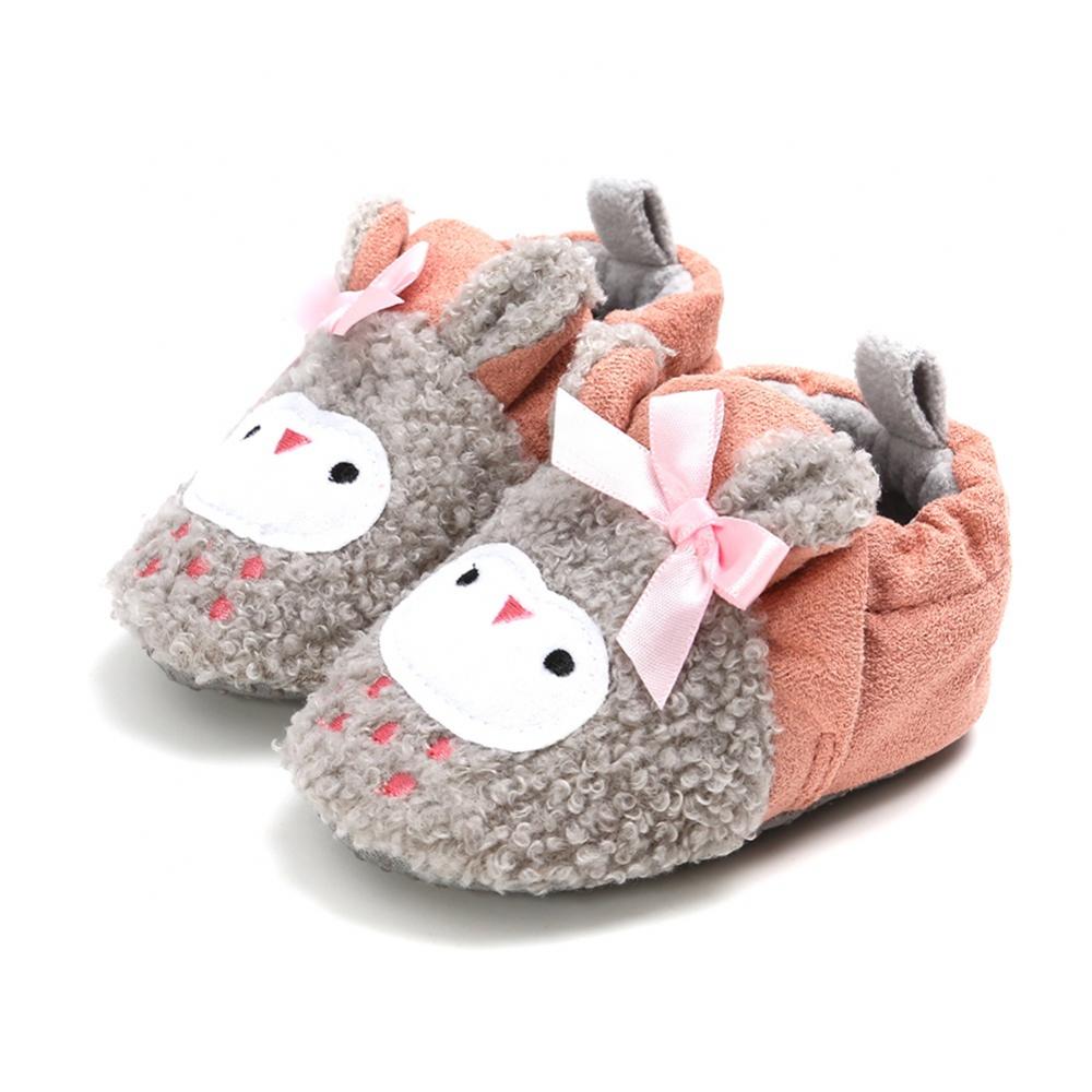 Infant Fluffy Sneaker Warm Cute Cartoon House Slippers Fuzzy Indoor ...
