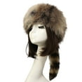 thumbnail image 5 of Naierhg Ladies Winter Hat Soft Thick Faux Fur Decor Heat Retention Cossack Style Windproof Anti-slip Elastic Flat Top No Brim Washable Outdoor Cap, 5 of 8