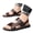 Brown, variant on Men's Leather Platform Orthotic Slides Sandals Open Toe Arch Support Hollow Slip On Slippers Summer Lightweight Slip Soft Bottom Casual Walking Beach Sandals