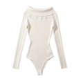 thumbnail image 4 of DailyTrove Women's Off - Shoulder Bodysuit, Casual Night Out & Party Wear, Stretchy Rayon Blend, Plus Size Friendly, 4 of 6