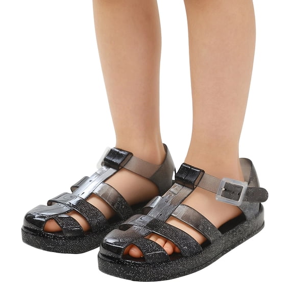 Abomasnow Girl's Gradient Closed Toe Fisherman Sandals Adjustable Square Buckle Ankle Strap Waterproof Summer Water Shoes for Beach Pool Daily Outdoor Play