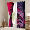 thumbnail image 3 of Castle Fairy Anime Black Out Curtains,Black Red Gamepads Curtains Pack of 2 (42x63 Each), 3 of 6