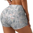 thumbnail image 1 of Balery white Moose winter tree Pantalones cortos de entrenamiento estampados para mujer, sin costuras, ajustados, para gimnasio, yoga, correr, deportes, ejercicio activo, fitness.-XX-Large, 1 of 8