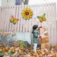 thumbnail image 4 of Decoración de pared de flores de metal y arte de pared de mariposas, 3 piezas de esculturas de arte de cerca de metal para exteriores para decoraciones de patio de jardín interior exterior (, 4 of 5