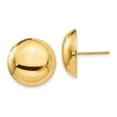 thumbnail image 1 of 14K Yellow Gold 15.50mm Button Post Earrings, 1 of 2