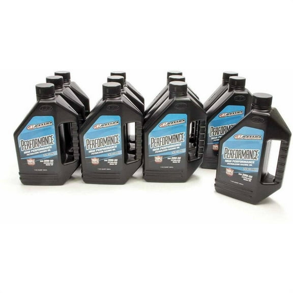 Maxima Racing Oils 22935901 Performance Oil, 20W50, 12 Quarts