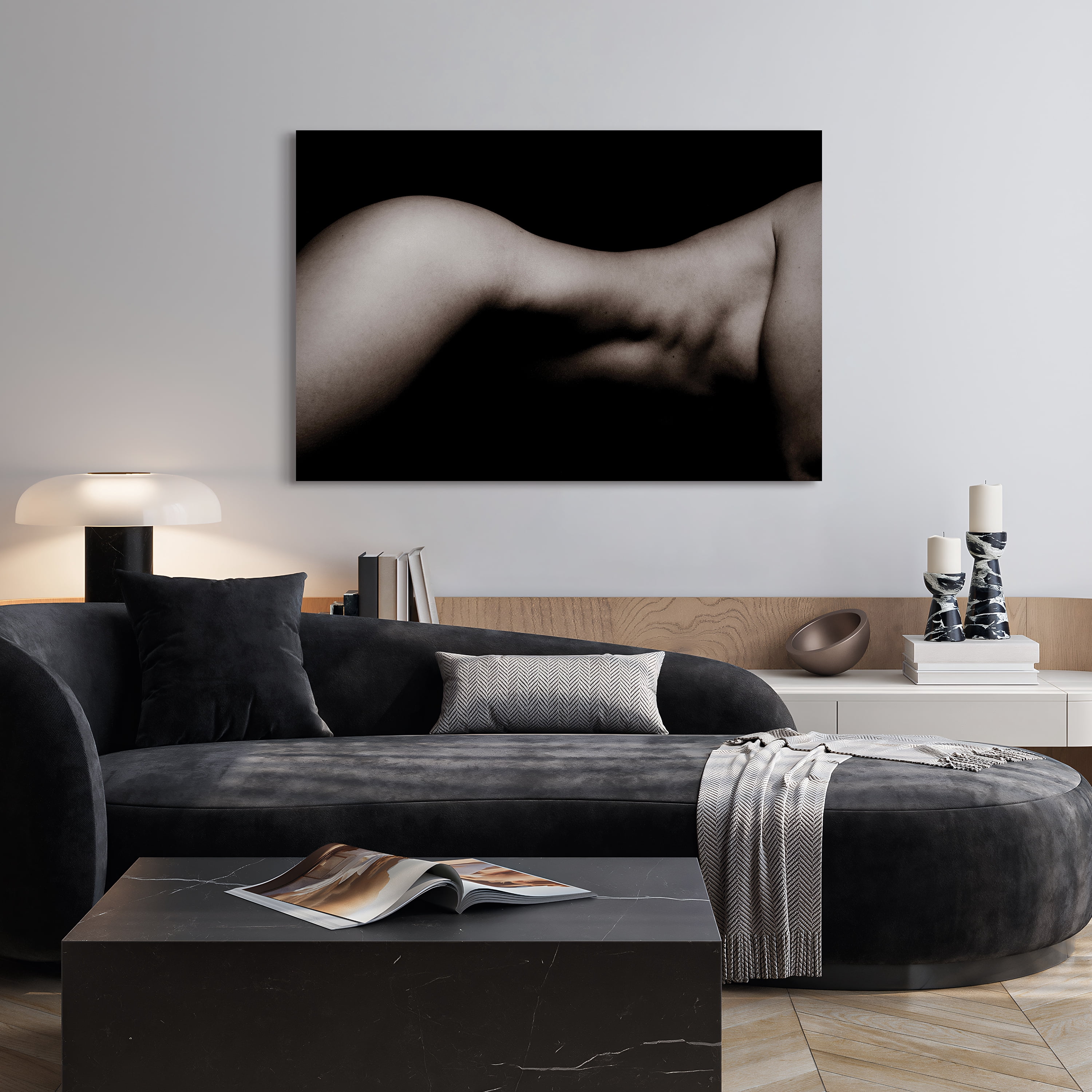 Empire Art Direct Queen Frameless Free Floating Tempered Glass Panel Graphic Wall Art, 32" x 48" x 0.2", Ready to Hang