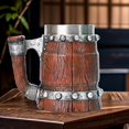 thumbnail image 3 of Vaso para beber Dnoifne Viking de resina de acero inoxidable 590 ml, 3 of 6