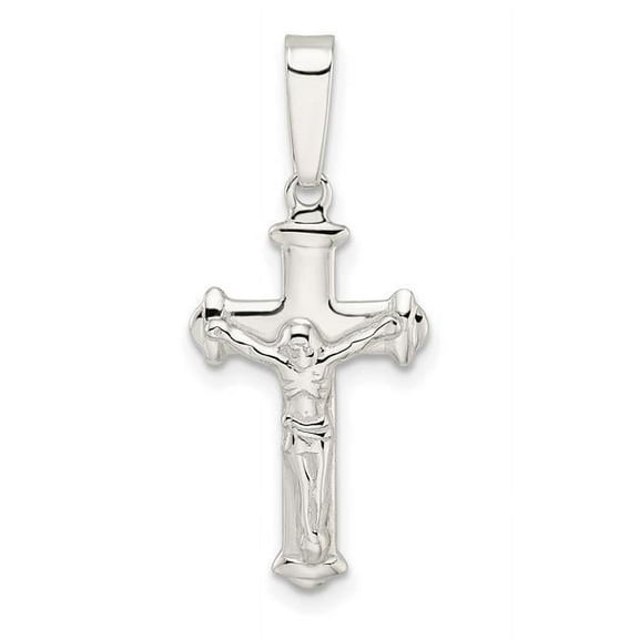 Finest Gold Sterling Silver Polished Crucifix Pendant